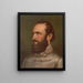 portretowy w półprofilu Stonewall Jackson w mundurze wojskowym - Strobridge Co Lith — oprawiony obraz na ścianie