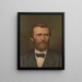 Portret w formie S Ulysses S. Grant w profilu, w garniturze - Strobridge Co Lith — oprawiony obraz na ścianie