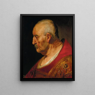 Studio Of Jacob Adriaensz Backer - Head and shoulders of an old man seen in profile.webp