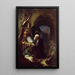 Un eremita w modlitwie - Atelier Gerrit Dou — oprawiony obraz na ścianie