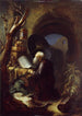 Un eremita w modlitwie - Atelier Gerrit Dou — widok dzieła