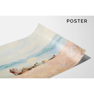 Sur la plage - Henri Lebasque | Reproduction Tableau Décoration murale affiche copie