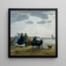 na plaży w Dieppe - Eugène Boudin — oprawiony obraz na ścianie