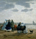 na plaży w Dieppe - Eugène Boudin — widok dzieła
