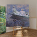 Reprodukcja obrazu na łódce - Claude Monet
