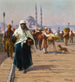 na moście Galata, Konstantynopol - Fausto Zonaro — widok dzieła