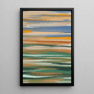 Tableau Coloré – Horizons Fondus | Affiche Abstraite Couleurs Naturelles | Déco Contemporaine pour Salon ou Bureau Moderne