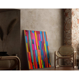 Tableau Coloré – Vibrations Chromatiques | Affiche Abstraite Couleurs Vives | Déco Moderne pour Salon, Bureau ou Loft Contemporain