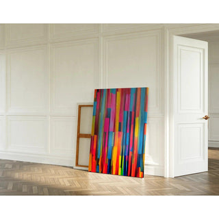 Tableau Coloré – Vibrations Chromatiques | Affiche Abstraite Couleurs Vives | Déco Moderne pour Salon, Bureau ou Loft Contemporain