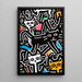 Plakat Pop Art – Chats Stylized | Plakat Kolorowy Miejski w Stylu Keith Haring