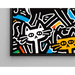 Plakat Pop Art – Chats Stylized | Plakat Kolorowy Miejski w Stylu Keith Haring