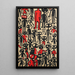 Plakat Pop Art – Abstrakcyjne Postacie | Plakat Graficzny Miejski Czerwony i Czarny