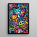 Obraz Pop Art – Jungle Féline | Plakat Kolorowe Koty Fantazyjne