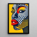 Plakat Pop Art – Twarz Pop | Plakat Graficzny Kolorowy Styl Lichtenstein