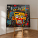 Plakat Street Art – Masque Jaune | Poster Stylizowana Głowa w Żywych Kolorach