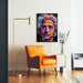 Plakat Street Art – Nowoczesna mozaika Einsteina | Plakat portretu typograficznego w kolorze
