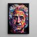 Plakat Street Art – Nowoczesna mozaika Einsteina | Plakat portretu typograficznego w kolorze