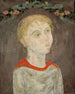 Dziewczyna z girlandami kwiatów - Tadeusz Makowski — widok dzieła