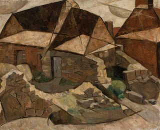 pejzaż z domami - Tadeusz Makowski — widok dzieła