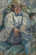 Portret mężczyzny w białym kapeluszu - Tadeusz Makowski — widok dzieła