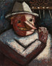 Portret mężczyzny z fajkami - Tadeusz Makowski — widok dzieła