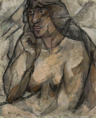 Tadeusz Makowski - Study of a nude Female halfnude.webp