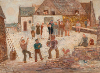 Ślub w wiosce - Tadeusz Makowski — widok dzieła