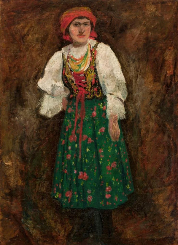 Tadeusz Makowski - Woman in a Krakw folk costume.webp