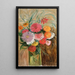 Zinnias i astry w szklanym słoiku - Tadeusz Makowski — oprawiony obraz na ścianie