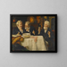 Trzech mężczyzn przy stole - Talbot Hughes — oprawiony obraz na ścianie