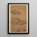 Lotus rouge et poisson - Tang Guang — oprawiony obraz na ścianie