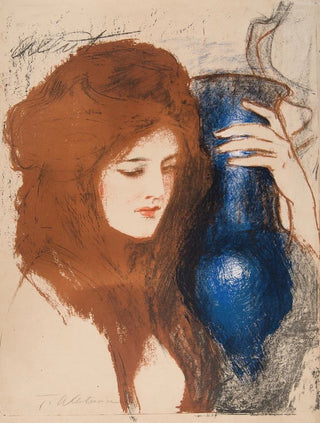 Teodor Axentowicz - A woman with a vase.webp