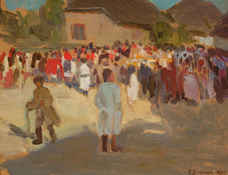 Teodor Ziomek - In the village on Sunday.webp