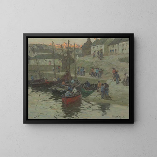 Terrick Williams - Fishermen at sundown Audierne Brittany.webp