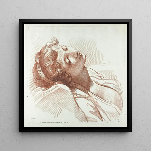 Tête d'une jeune femme endormie - Jean-Baptiste Lucien