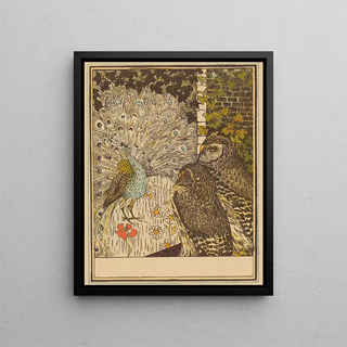 Theo van Hoytema - Peacock And Two Owls.webp