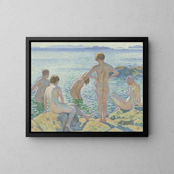 Baadsters - Theo van Rysselberghe — oprawiony obraz na ścianie