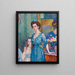 Madame von Bodenhausen z jej dzieckiem Luli - Theo van Rysselberghe — oprawiony obraz na ścianie