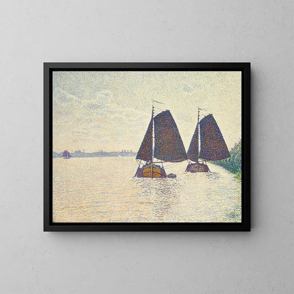 Rybacy na Skale - Theo van Rysselberghe — oprawiony obraz na ścianie