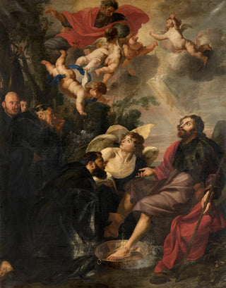 Theodoor Rombouts - Saint Augustine Washes the Feet of Christ.webp