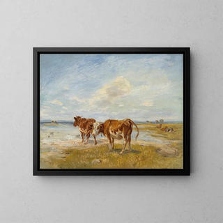 Theodor Philipsen - Cows On The Beach Sketch.webp