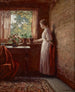 La fille près de la fenêtre - Theodore Clement Steele — widok dzieła