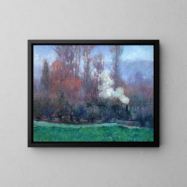 Pociąg w Giverny - Theodore Earl Butler — oprawiony obraz na ścianie