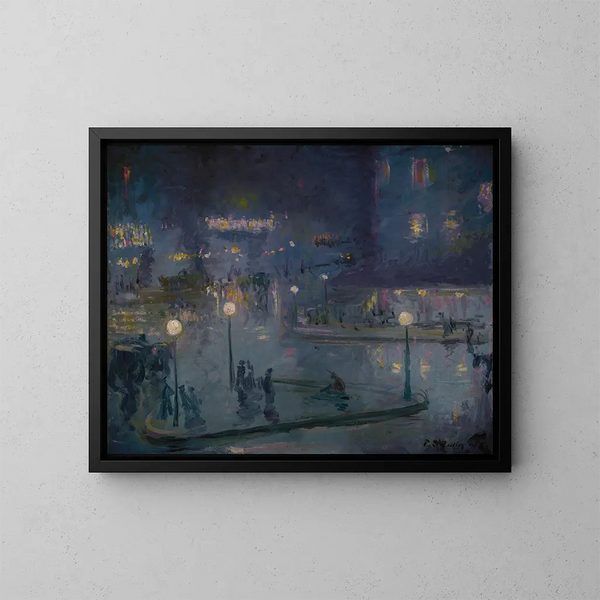 Place de Rome w nocy - Theodore Earl Butler — oprawiony obraz na ścianie
