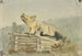 Tombe indienne totem de loup sur la tombe de l'homme-médecine à Wrangell - Theodore J. Richardson — widok dzieła