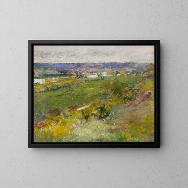 Studium doliny Sekwany z widokiem z wzgórz Giverny - Theodore Robinson — oprawiony obraz na ścianie