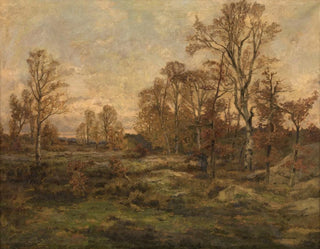 Thodore Baron - The Forest of Fontainebleau  Autumn Evening.webp