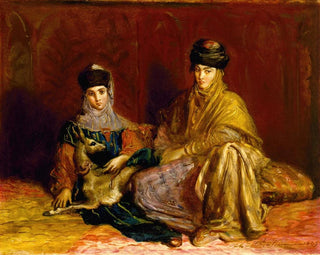 Thodore Chassriau - Woman and Little Girl of Constantine with a Gazelle.webp