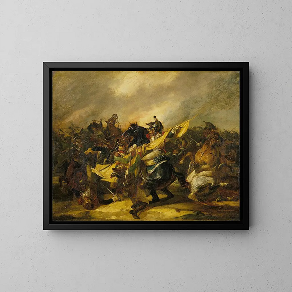 Une charge de cuirassiers - Théodore Géricault — oprawiony obraz na ścianie