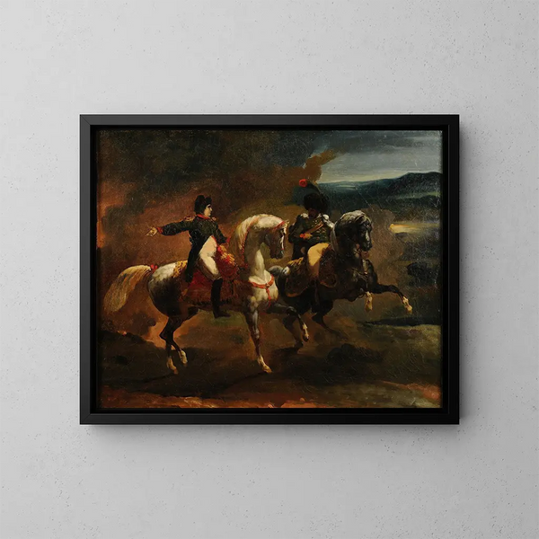 Napoléon dający rozkaz wyższemu oficerowi Gwardii - Théodore Géricault — oprawiony obraz na ścianie